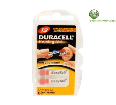 PILHA DURACELL ZINCAIR DA13 (PR48) BL6